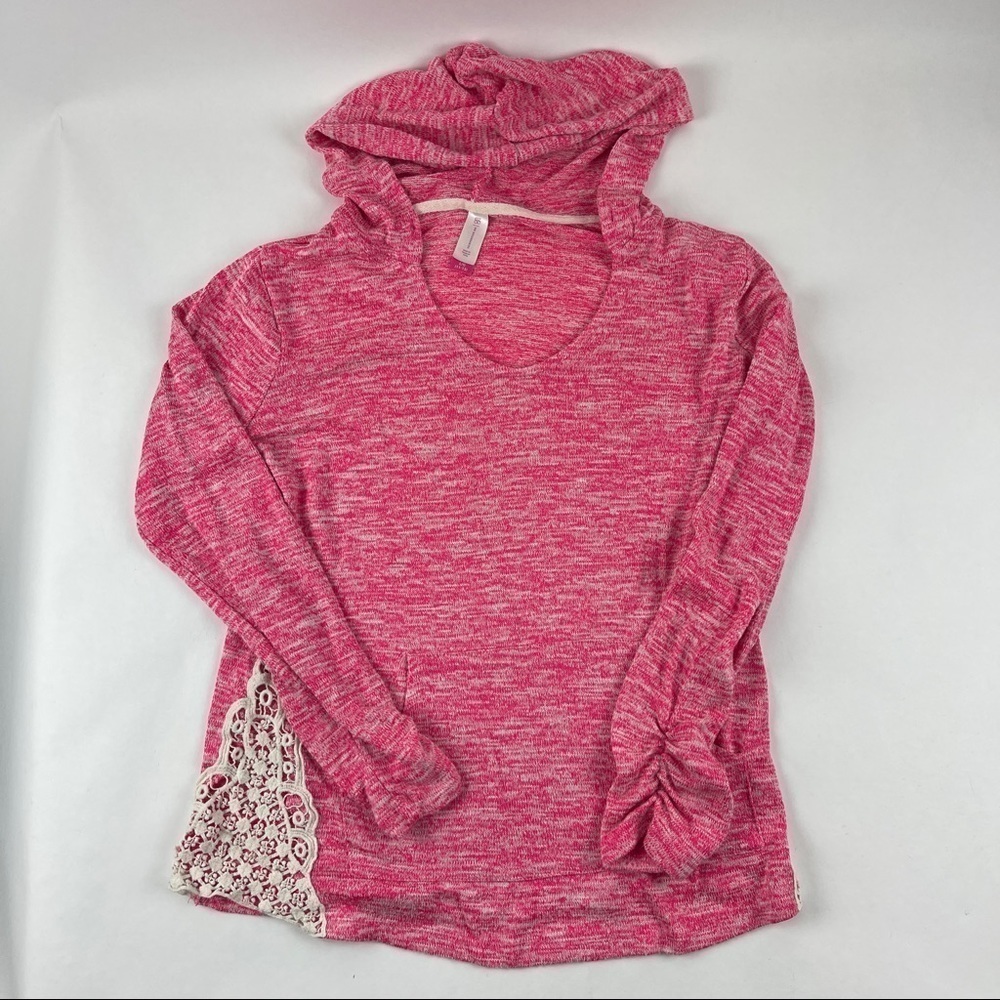 NOBO No Boundaries Hoodie Sweater Womens Large Pink Long Sleeve